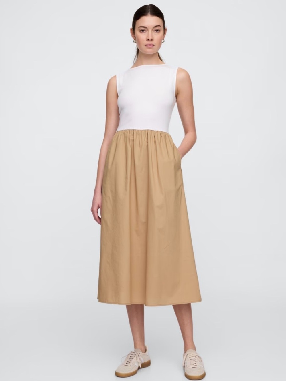 NWT GAP Boatneck midi dress size L